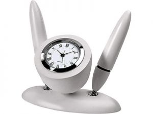 Настольный прибор с часами и двумя ручками ― Интернет Магазин Дворец Подарков