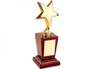 Награда «Звезда» на постаменте (золотая) ― Интернет Магазин Дворец Подарков